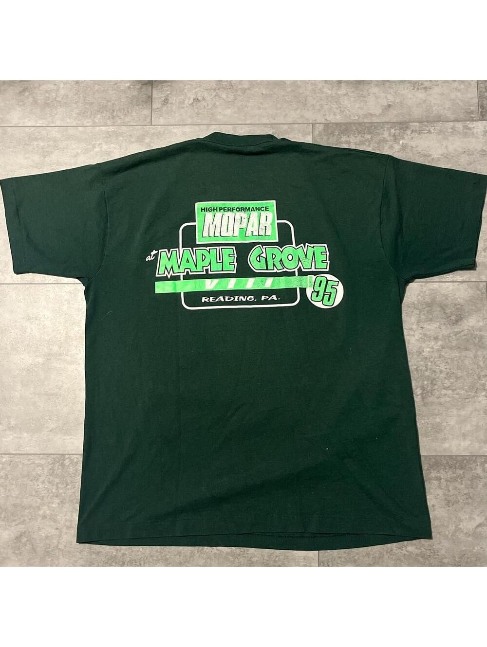Vintage 1995 Maple Grove Drag Raceway MOPAR Graphic Tee XL - Picture 2 of 5